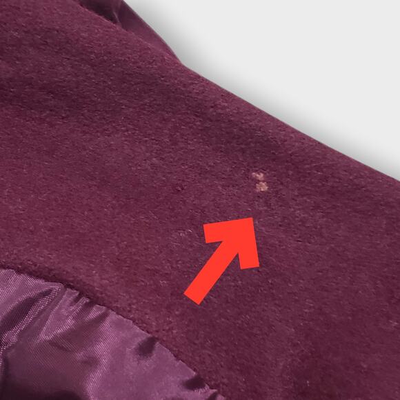 Vtg Rothschild Girl Wool Victorian Capelet Coat Wine Purple Sz 4T Holiday Church - Picture 16 of 16